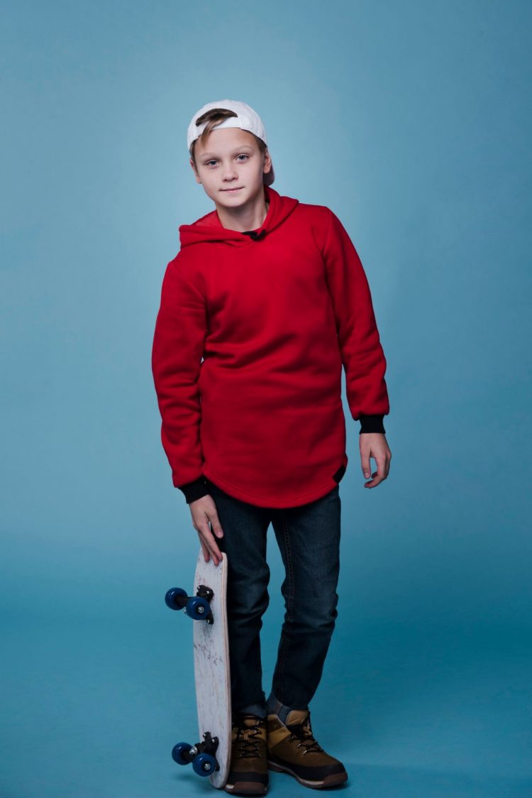 Boys Henley Shirt with a detachable hood