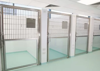 Why is hygienic wall cladding crucial in veterinary practices?