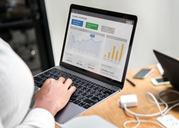 Google ads specialist with laptop